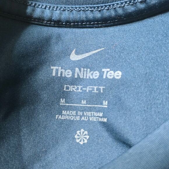 Nike Dri Fit Womens Short Sleeve Blue Tee Short Sleeve Crew Neck Tshirt Size Med - Picture 7 of 12